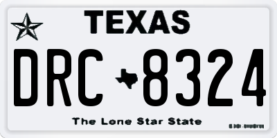 TX license plate DRC8324