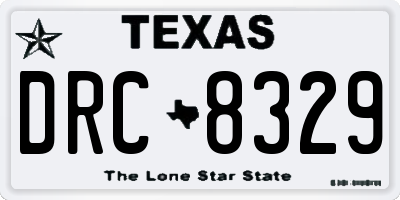 TX license plate DRC8329