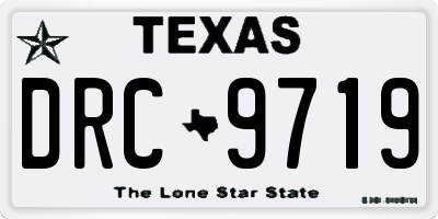 TX license plate DRC9719