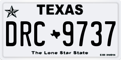 TX license plate DRC9737