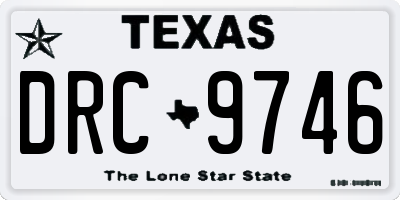 TX license plate DRC9746