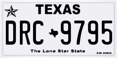 TX license plate DRC9795