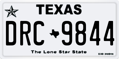 TX license plate DRC9844