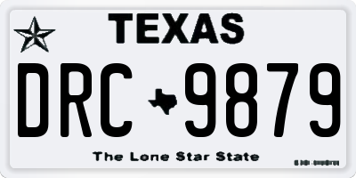 TX license plate DRC9879