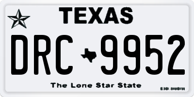 TX license plate DRC9952