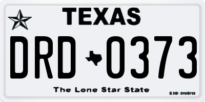 TX license plate DRD0373