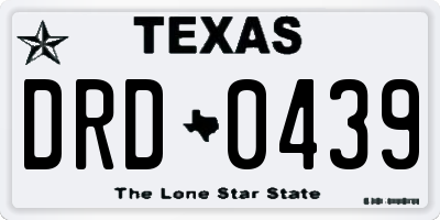 TX license plate DRD0439