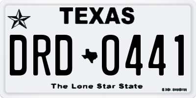 TX license plate DRD0441