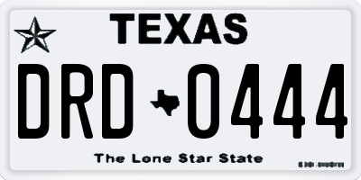 TX license plate DRD0444