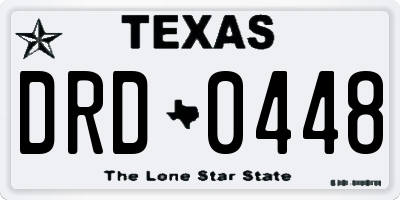 TX license plate DRD0448