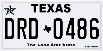 TX license plate DRD0486