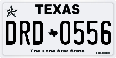 TX license plate DRD0556