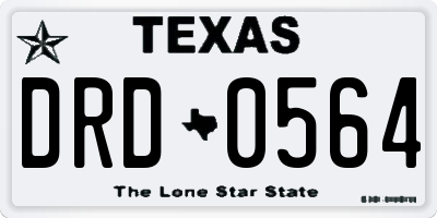 TX license plate DRD0564