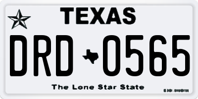 TX license plate DRD0565