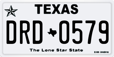 TX license plate DRD0579