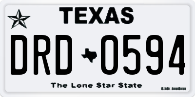 TX license plate DRD0594