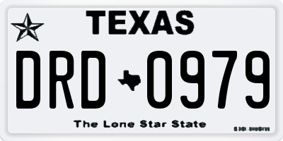 TX license plate DRD0979