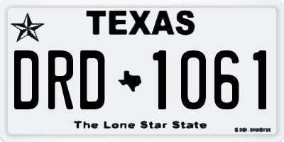 TX license plate DRD1061