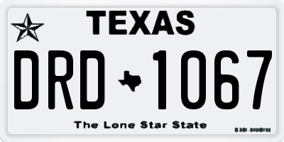 TX license plate DRD1067