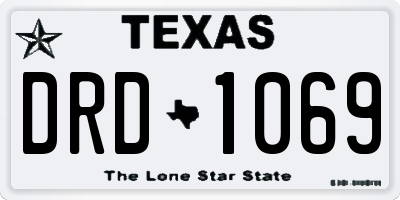 TX license plate DRD1069