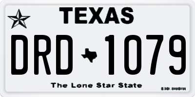 TX license plate DRD1079