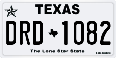 TX license plate DRD1082