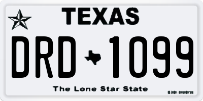 TX license plate DRD1099