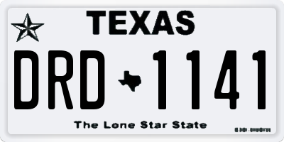 TX license plate DRD1141