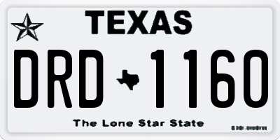 TX license plate DRD1160