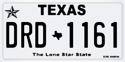 TX license plate DRD1161