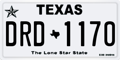 TX license plate DRD1170