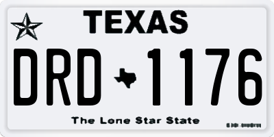 TX license plate DRD1176