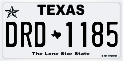 TX license plate DRD1185