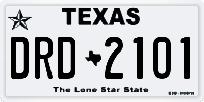 TX license plate DRD2101