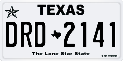 TX license plate DRD2141