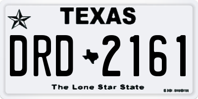 TX license plate DRD2161