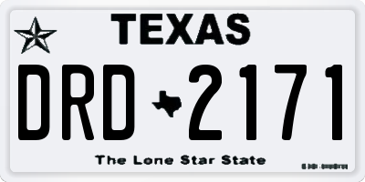 TX license plate DRD2171