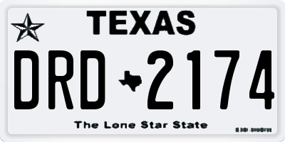 TX license plate DRD2174