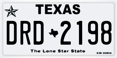 TX license plate DRD2198