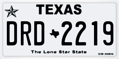 TX license plate DRD2219