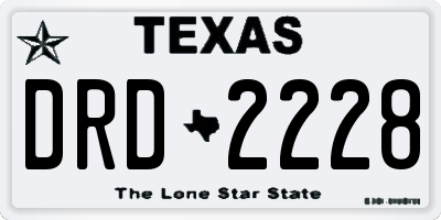 TX license plate DRD2228