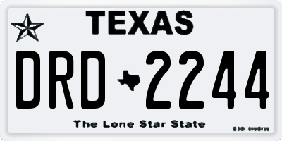 TX license plate DRD2244