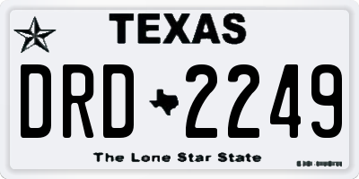 TX license plate DRD2249