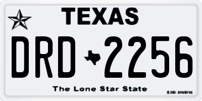 TX license plate DRD2256