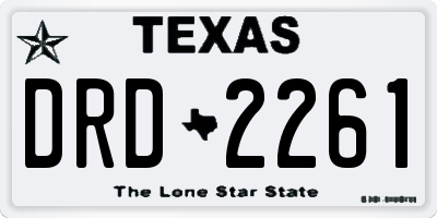 TX license plate DRD2261