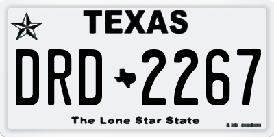 TX license plate DRD2267