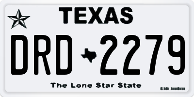 TX license plate DRD2279