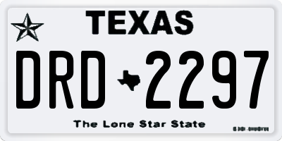 TX license plate DRD2297