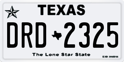 TX license plate DRD2325