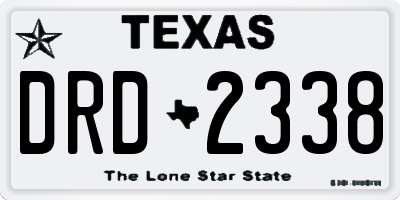 TX license plate DRD2338